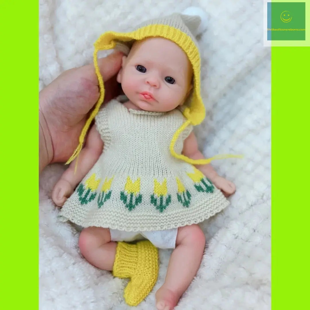 10Inch Open Eyes bebe reborn de silicona Girl Doll With Painted Skin Washable Doll Handmade Soft Touch Newborn Silicone Doll lifelikesiliconereborns.com