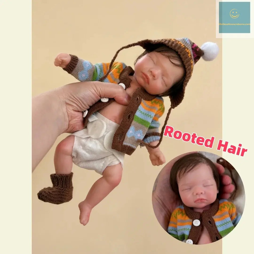 10Inch Waterproof Full Body Solid Silicone bébé reborn Girl Doll With Handmade Rooted Hair Lifelike bébé reborn Doll lifelikesiliconereborns.com