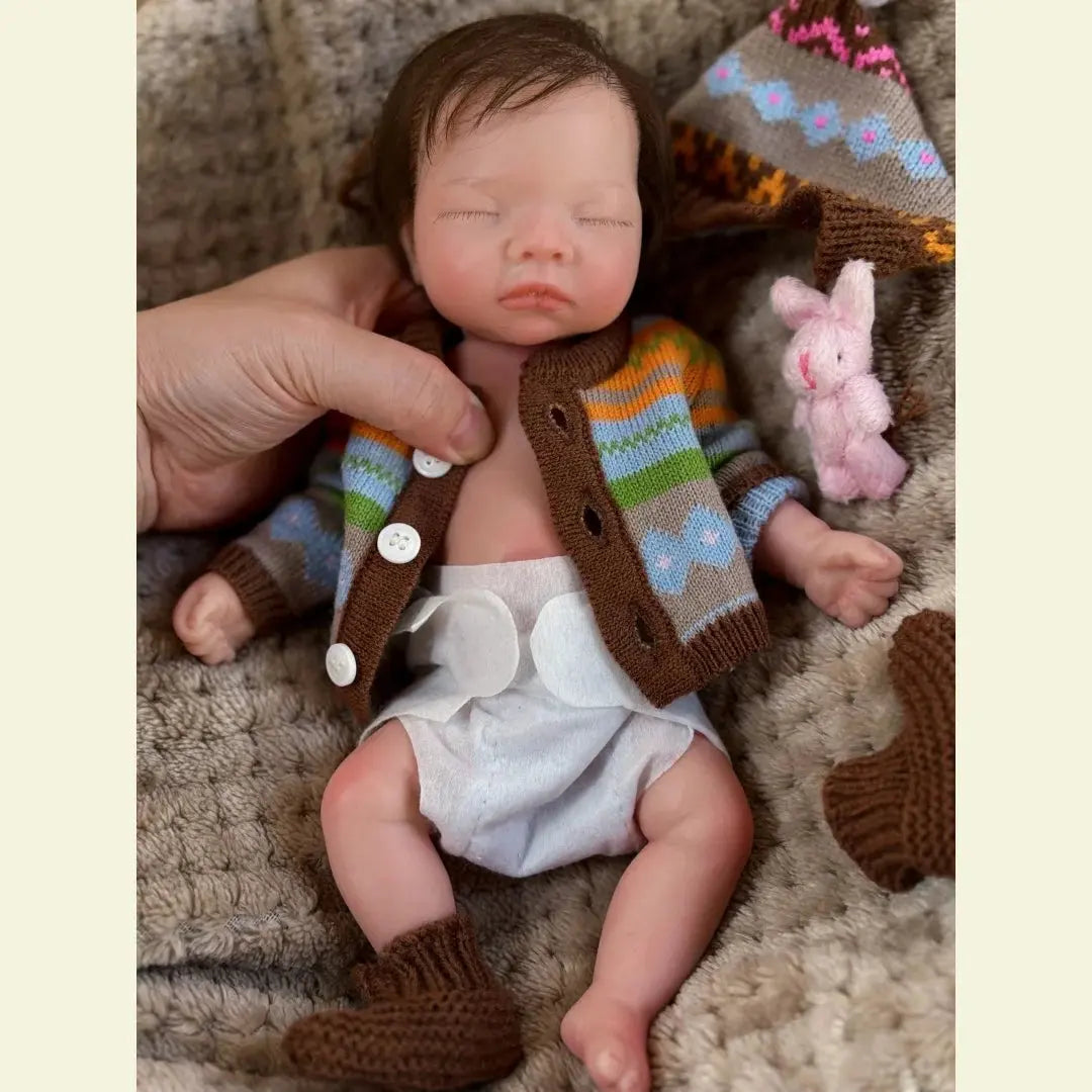 10Inch Waterproof Full Body Solid Silicone bébé reborn Girl Doll With Handmade Rooted Hair Lifelike bébé reborn Doll lifelikesiliconereborns.com