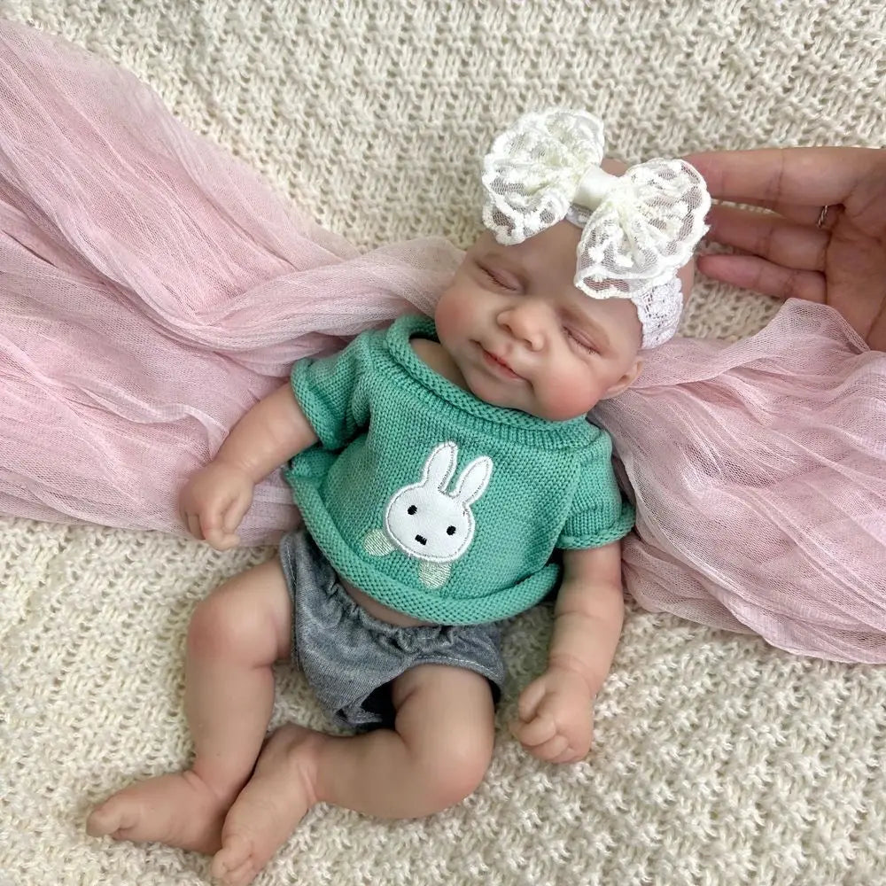 12 Inch Mini Pascale with Rooted Hair Full Body Silicone Reborn Baby Girl Lifelike Washable Soft Touch Doll Birthday Gift Toy lifelikesiliconereborns.com