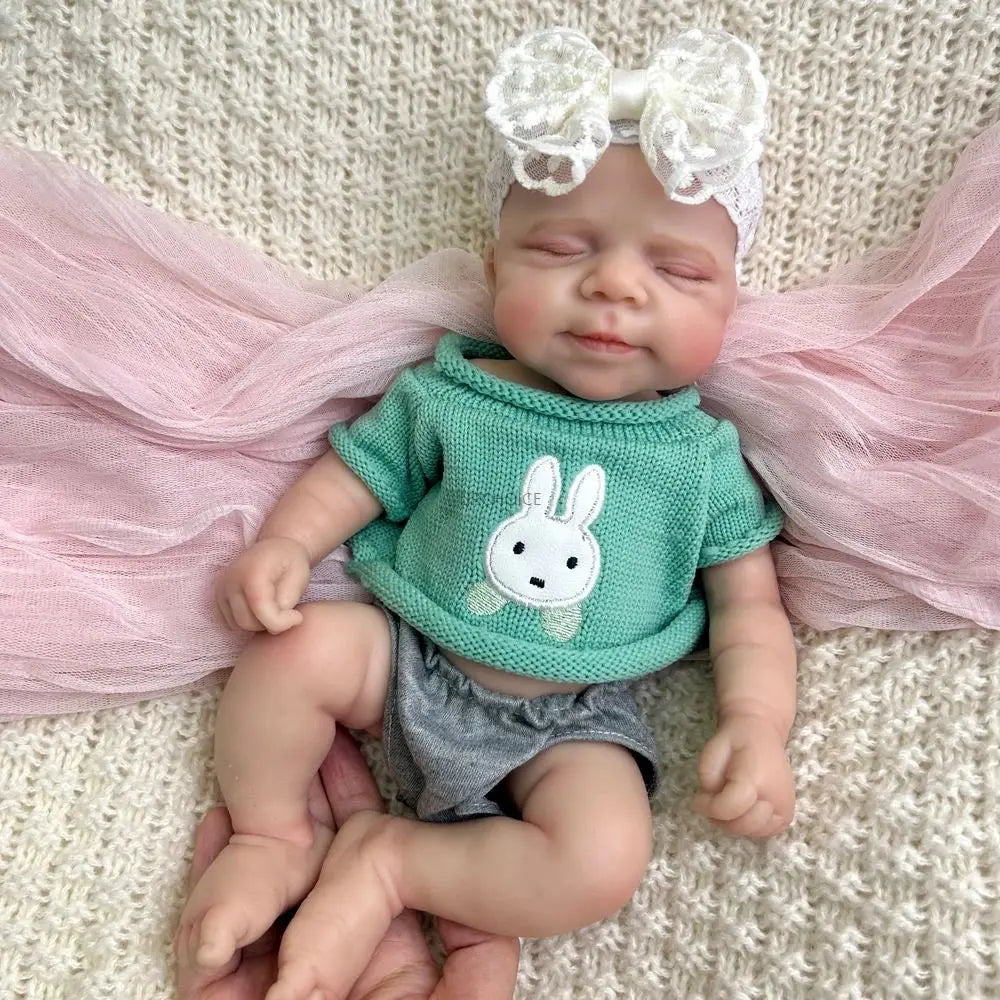 12 Inch Mini Pascale with Rooted Hair Full Body Silicone Reborn Baby Girl Lifelike Washable Soft Touch Doll Birthday Gift Toy lifelikesiliconereborns.com