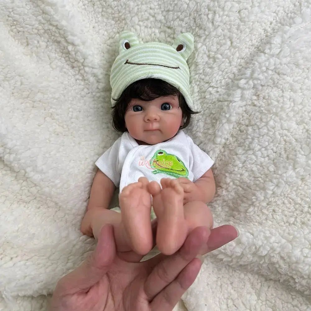12Inch Micro Baby Girl Bettie Full Body Silicone Reborn Bebe with Rooted Hair Handmade Painted Adorable Doll for Collection Kids lifelikesiliconereborns.com
