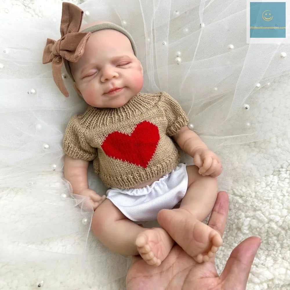 12Inch Mini Realistic Baby Girl Pascale Washable Silicone Reborn Doll with Visible Veins Skin for Kids Toy Birthday Gift lifelikesiliconereborns.com
