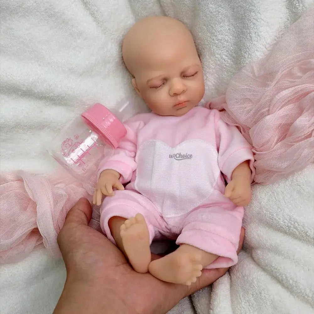 12Inch Mini Silicone Reborn Baby Girl Luna Realistic Detail Features Soft Washable Doll for Educational Collectibles Kids Toy lifelikesiliconereborns.com