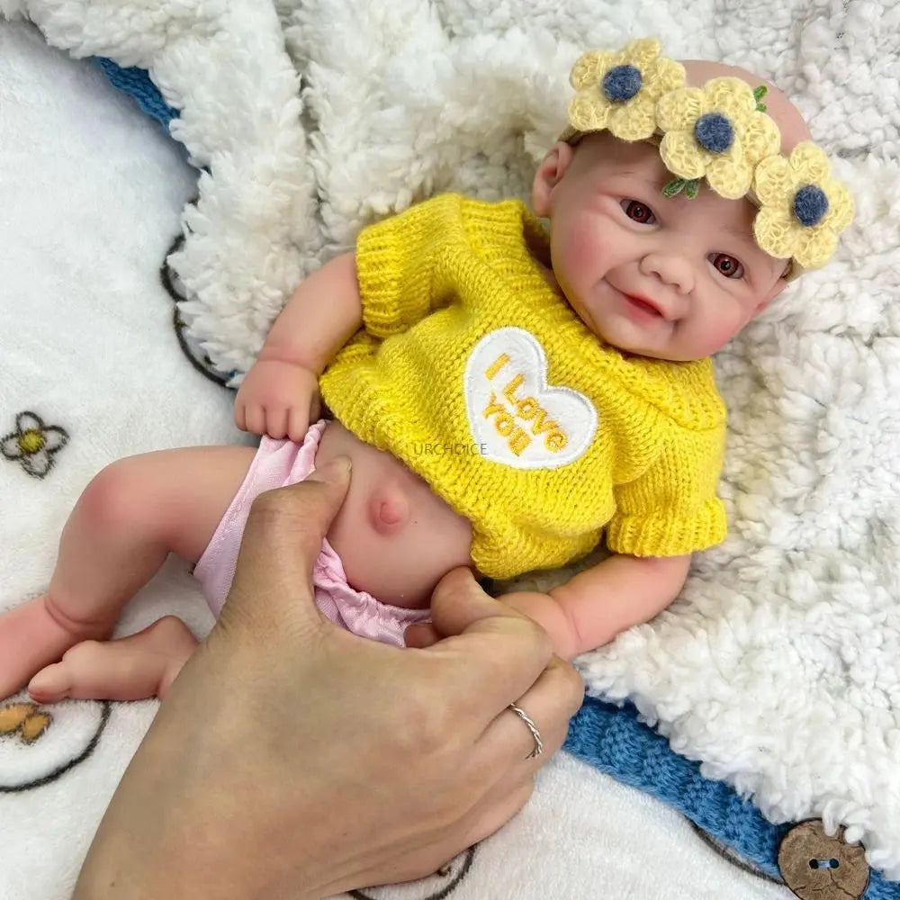 12Inch Preemy Baby Girl Vivienne Full Body Soft Silicone Reborn Doll Realistic Washable 3D Skin Doll as Unique Gift Collection lifelikesiliconereborns.com