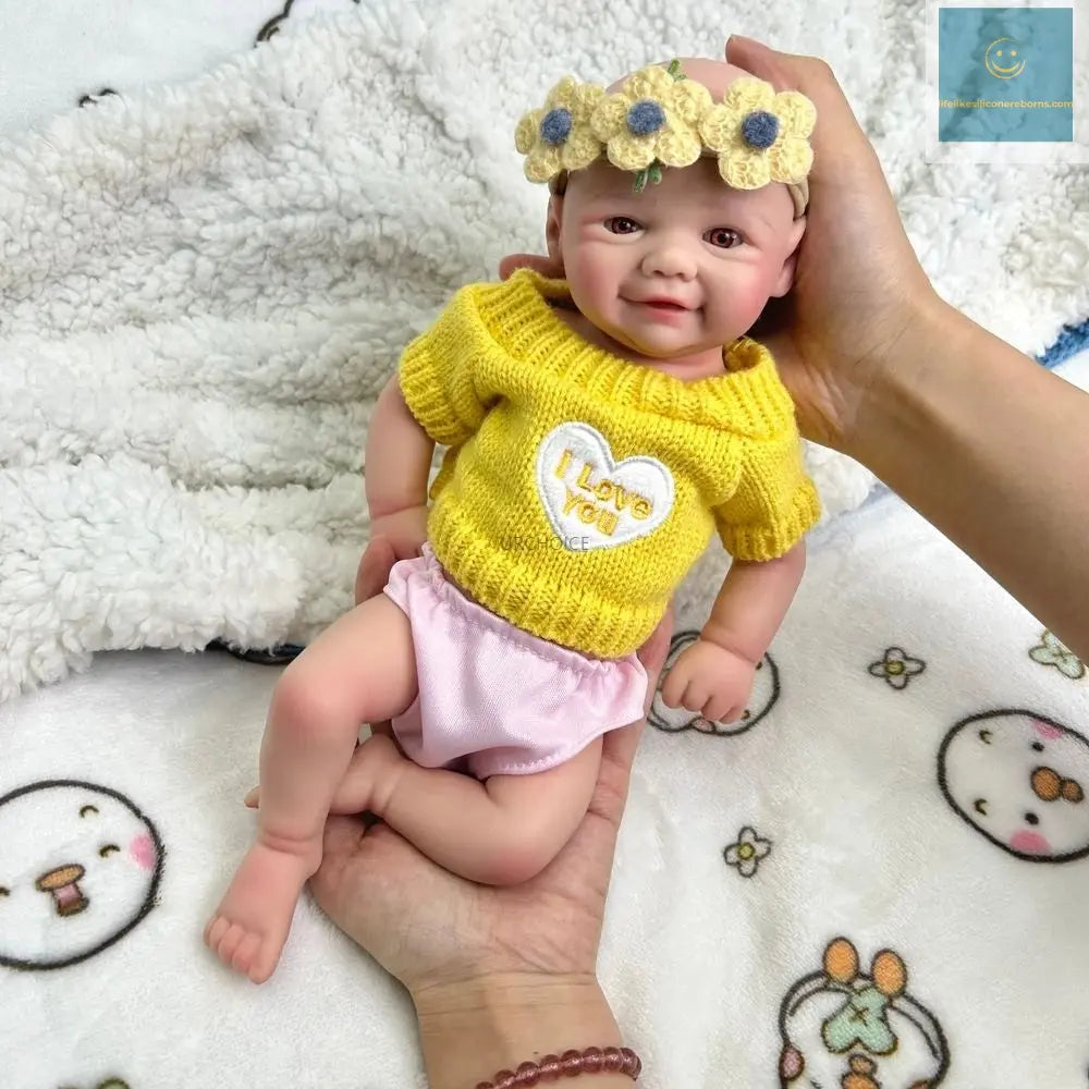 12Inch Preemy Baby Girl Vivienne Full Body Soft Silicone Reborn Doll Realistic Washable 3D Skin Doll as Unique Gift Collection lifelikesiliconereborns.com