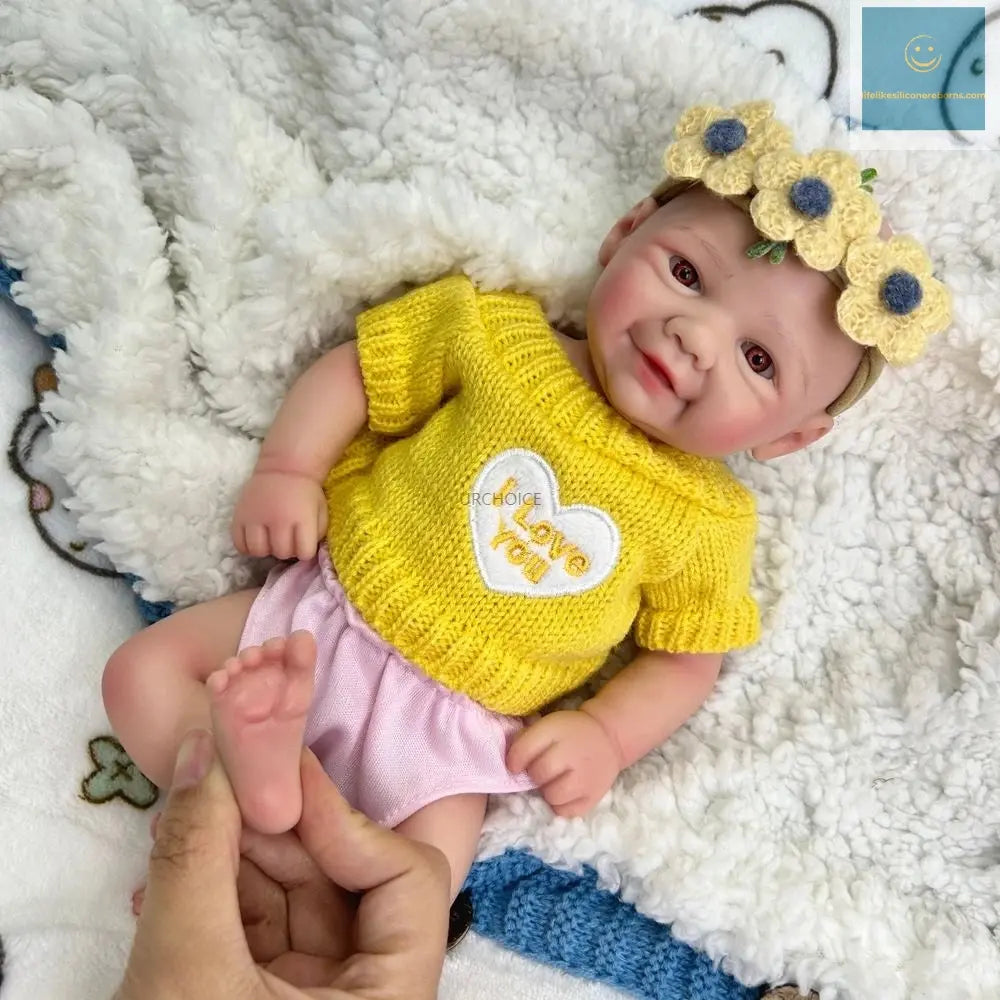 12Inch Preemy Baby Girl Vivienne Full Body Soft Silicone Reborn Doll Realistic Washable 3D Skin Doll as Unique Gift Collection lifelikesiliconereborns.com