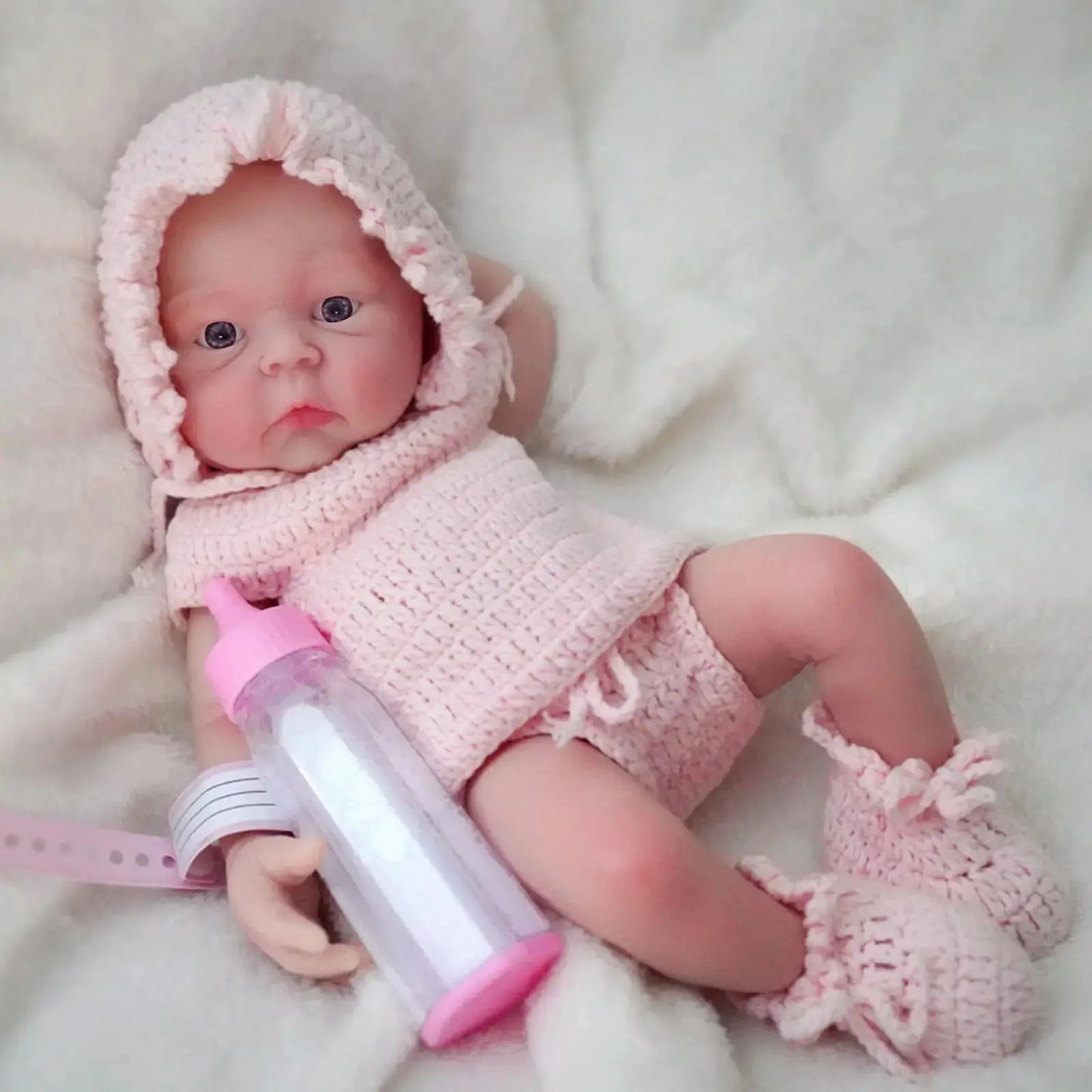 12" Micro Preemie Cute Full Body Soft Silicone Baby Doll Boy Lifelike Reborn Doll Surprise Children Anti-Stress Cuerpo Entero lifelikesiliconereborns.com