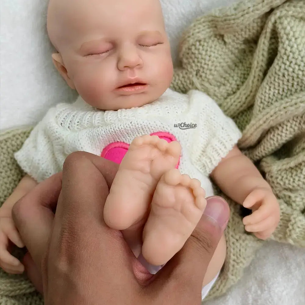 12inch Loulou Realistic Silicone Reborn Baby Girl with Soft Washable Body Can Open Mouth for Kids Toy Christmas Gift lifelikesiliconereborns.com