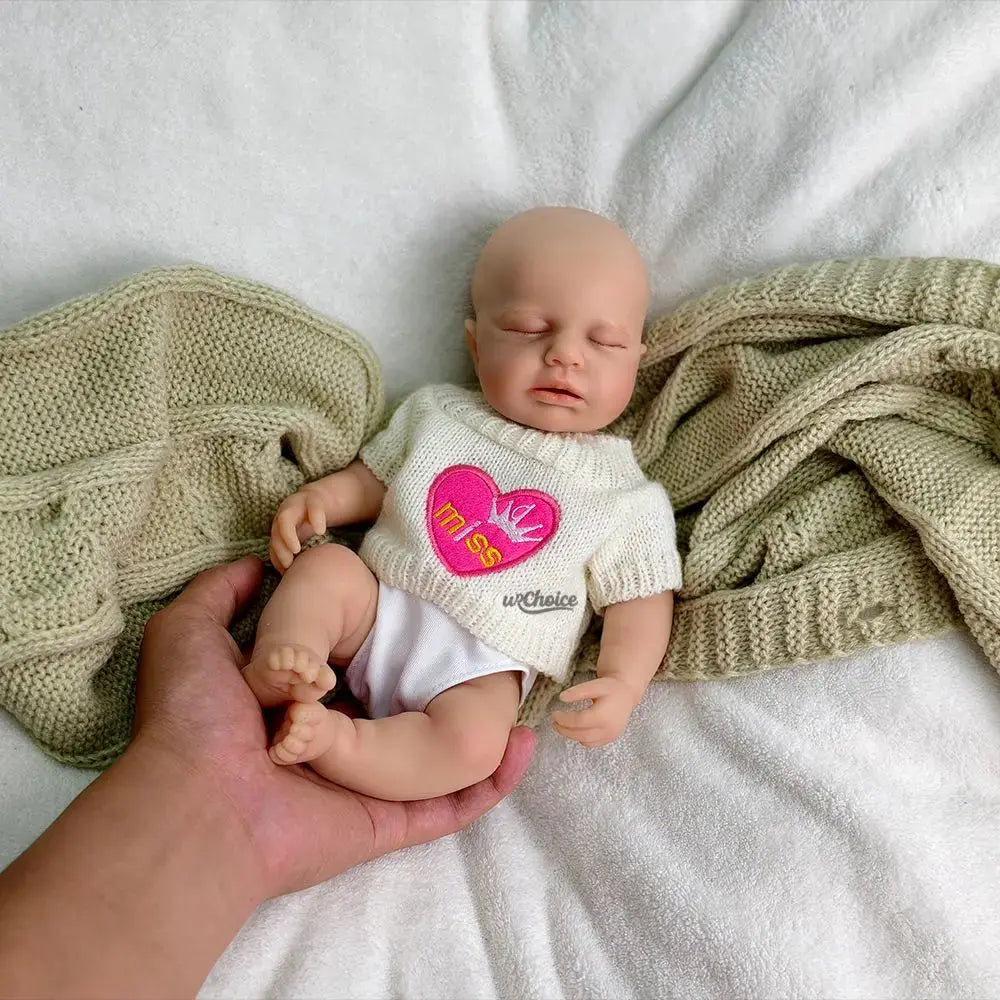 12inch Loulou Realistic Silicone Reborn Baby Girl with Soft Washable Body Can Open Mouth for Kids Toy Christmas Gift lifelikesiliconereborns.com