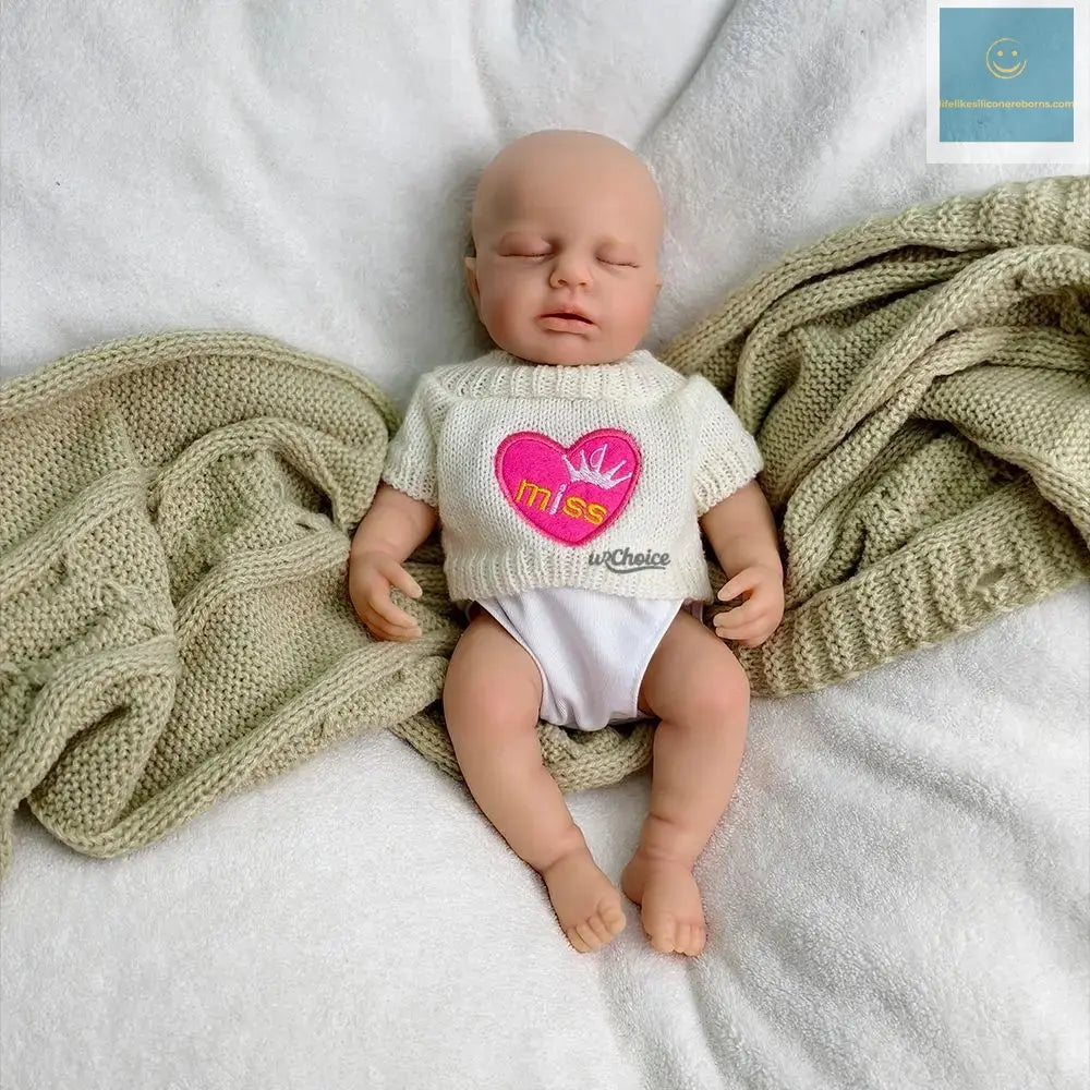 12inch Loulou Realistic Silicone Reborn Baby Girl with Soft Washable Body Can Open Mouth for Kids Toy Christmas Gift lifelikesiliconereborns.com