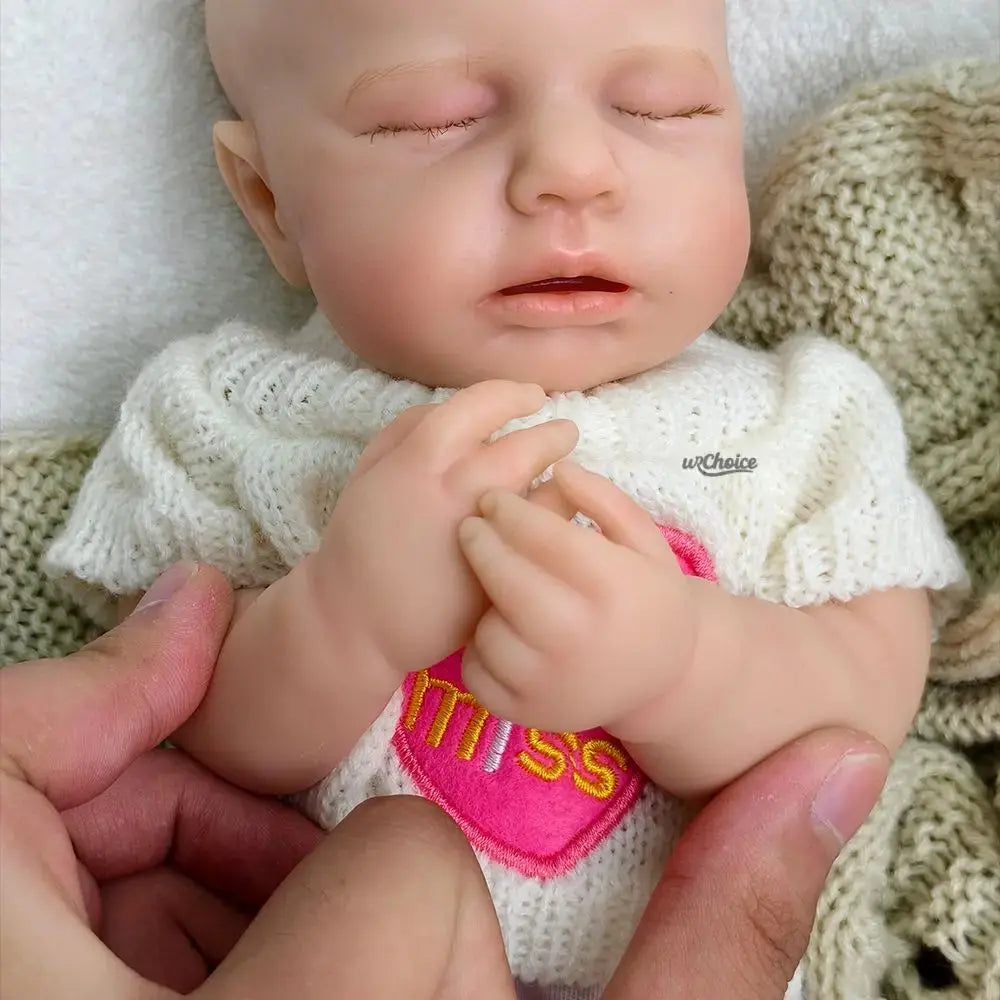 12inch Loulou Realistic Silicone Reborn Baby Girl with Soft Washable Body Can Open Mouth for Kids Toy Christmas Gift lifelikesiliconereborns.com