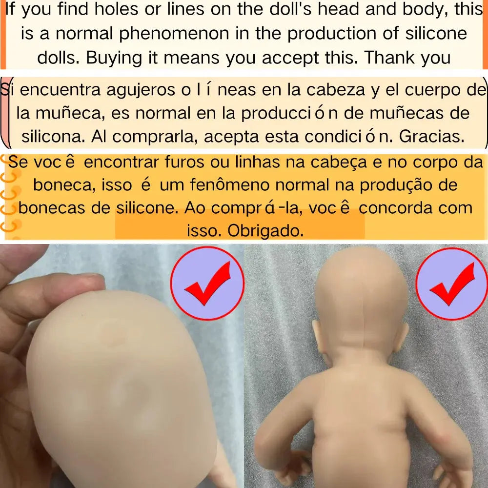 13 Inch Mini Dark Skin Full Solid Silicone Reborn Baby Doll Luna Black Girl Silicone Washable Body Birthday Christmas Gift Toy lifelikesiliconereborns.com