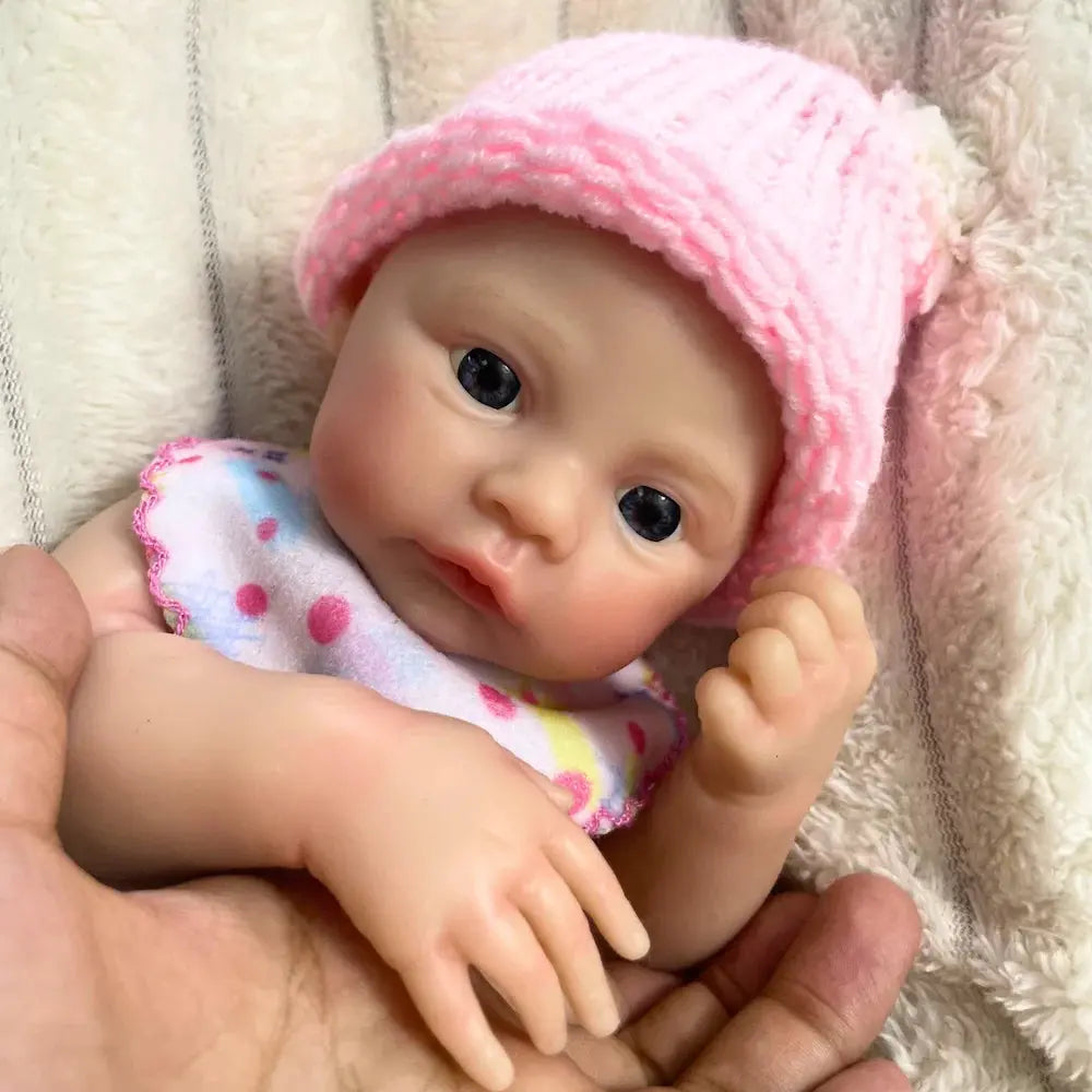 13 Inch Mini Reborn Baby Doll Meadow Girl Full Solid Silicone Doll Washable Body Doll Silicone Toy Christmas Gift lifelikesiliconereborns.com