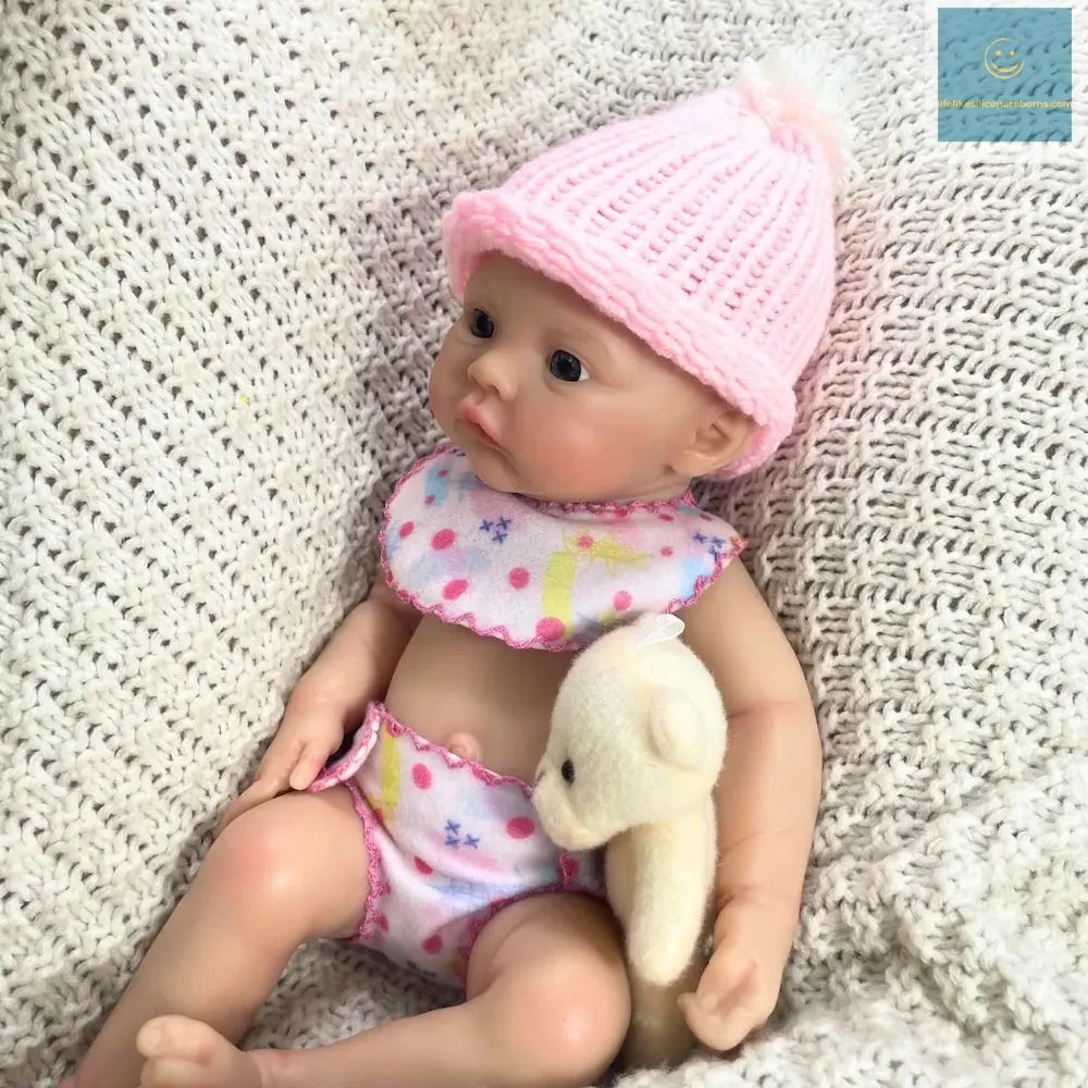13 Inch Mini Reborn Baby Doll Meadow Girl Full Solid Silicone Doll Washable Body Doll Silicone Toy Christmas Gift lifelikesiliconereborns.com