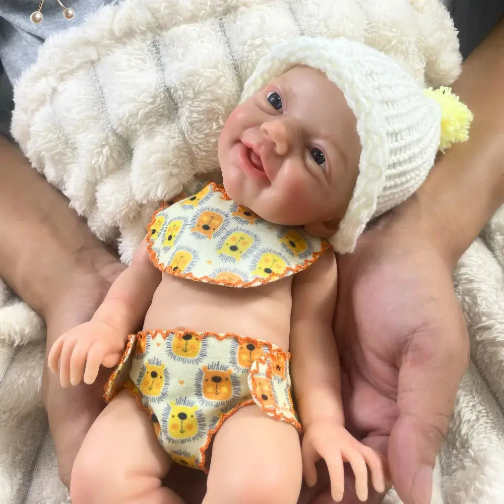 13 Inch Mini Reborn Boy Or Girl Full Silicone Reborn Baby Doll Charlie Washable Body Soft Silicone Doll Birthday Christmas Gift lifelikesiliconereborns.com