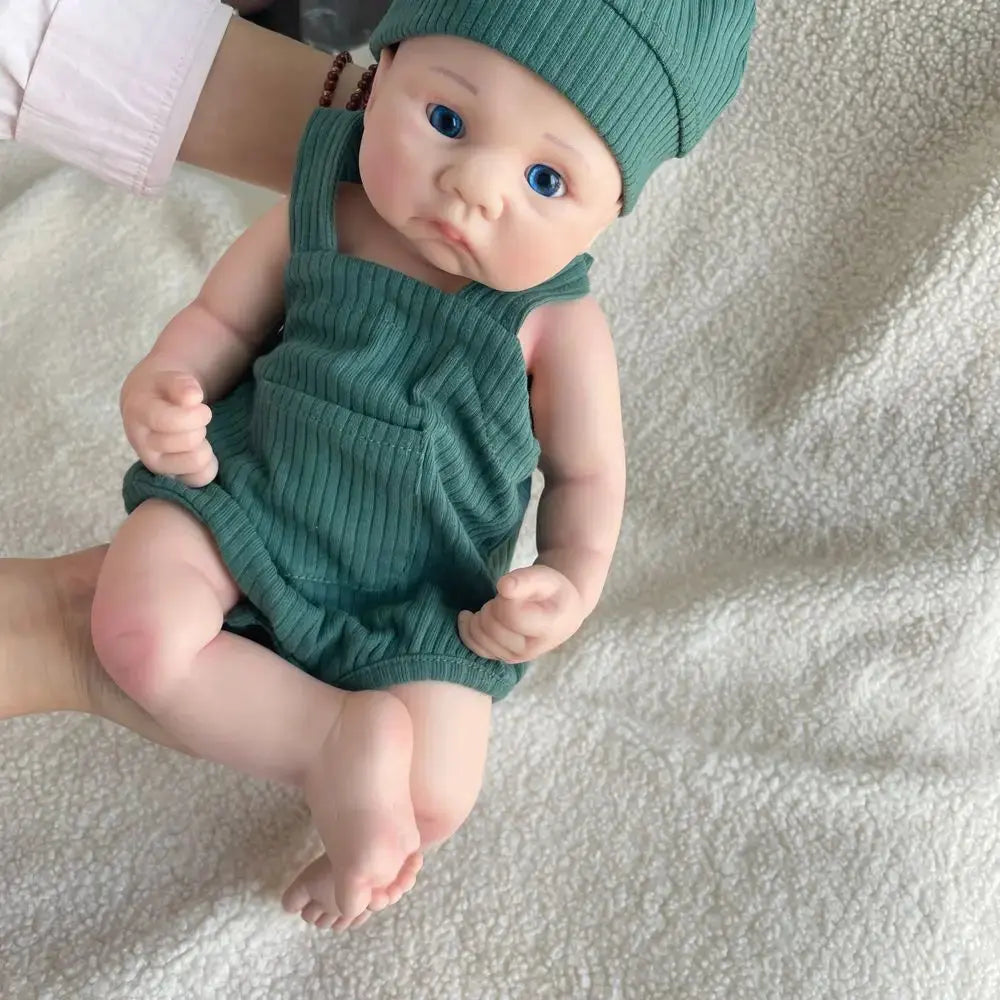 16 Inch Lifelike Full Body Soft Silicone Reborn Baby Boy with Blue Eyes 3D Skin Realistic Newborn Dolls Collectibles Kids Toy lifelikesiliconereborns.com
