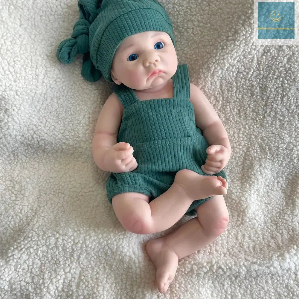 16 Inch Lifelike Full Body Soft Silicone Reborn Baby Boy with Blue Eyes 3D Skin Realistic Newborn Dolls Collectibles Kids Toy lifelikesiliconereborns.com