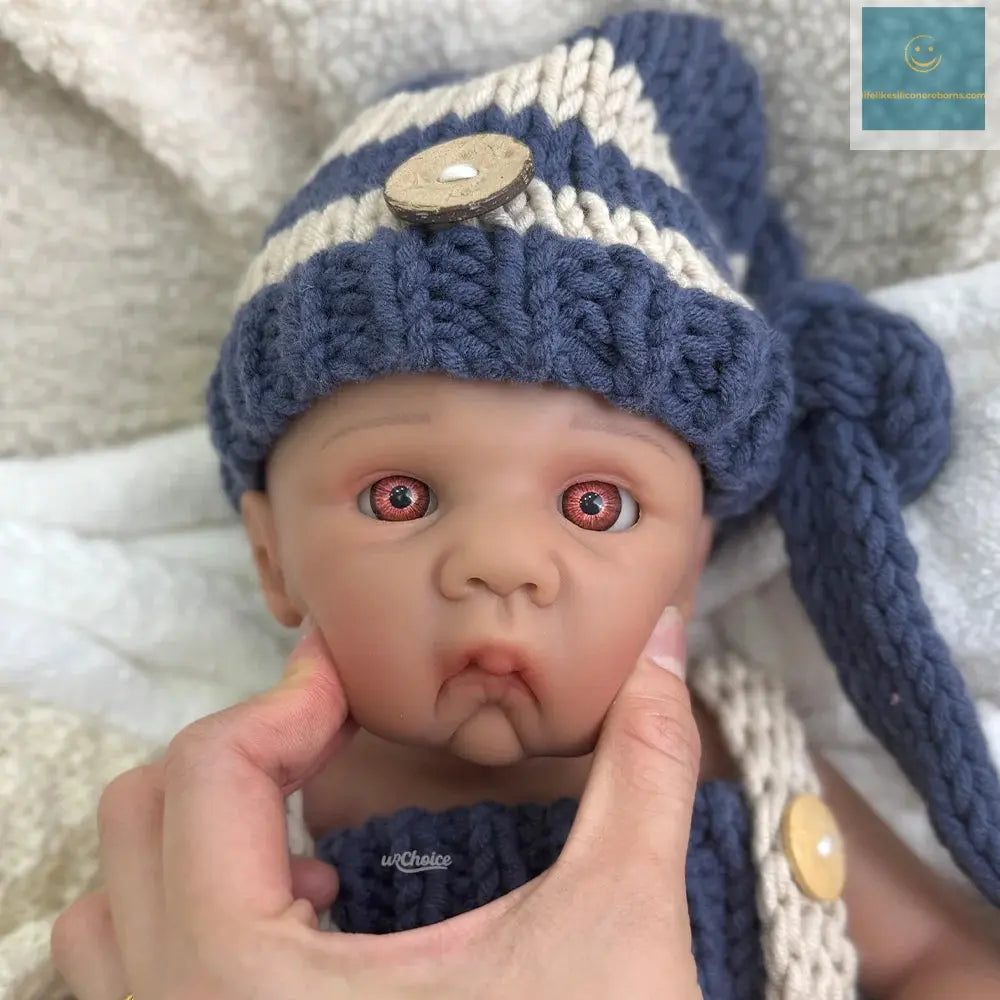16Inch Dark Skin Realistic Full Body Silicone Reborn Baby Boy Waterproof Doll Gift for Therapy Collecting & Display lifelikesiliconereborns.com