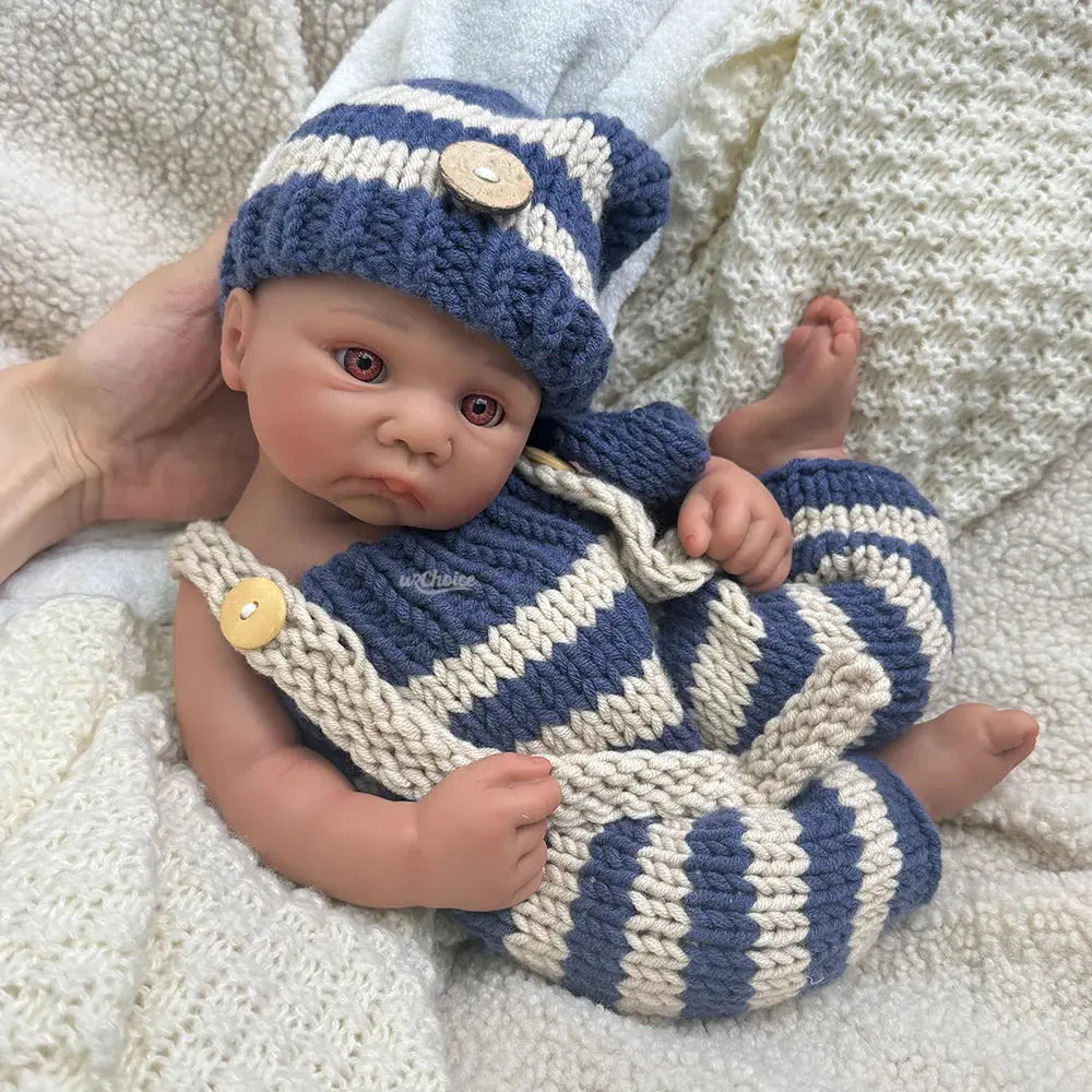 16Inch Dark Skin Realistic Full Body Silicone Reborn Baby Boy Waterproof Doll Gift for Therapy Collecting & Display lifelikesiliconereborns.com