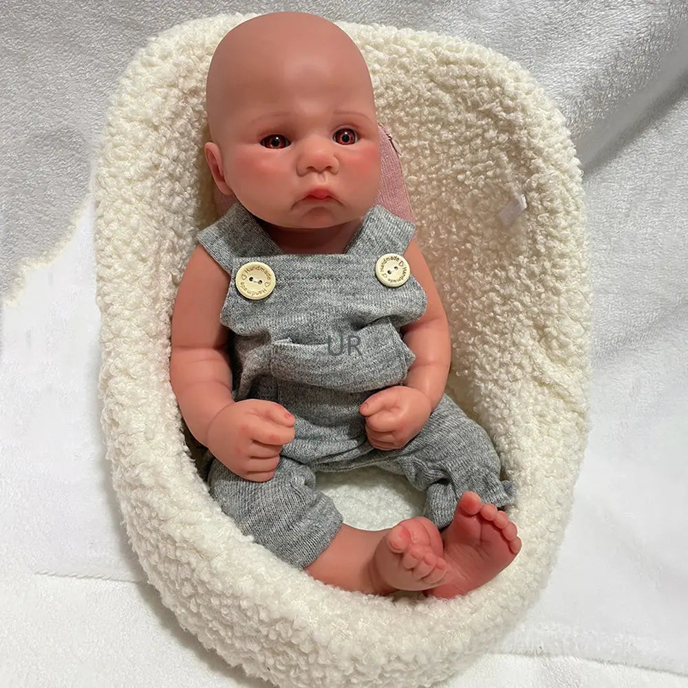 16Inch Dark Skin Realistic Full Body Silicone Reborn Baby Boy Waterproof Doll Gift for Therapy Collecting & Display lifelikesiliconereborns.com