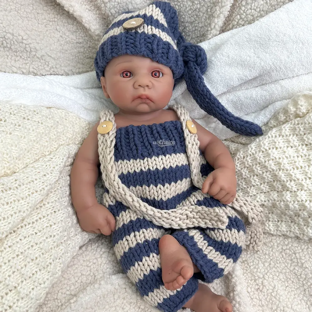 16Inch Dark Skin Realistic Full Body Silicone Reborn Baby Boy Waterproof Doll Gift for Therapy Collecting & Display lifelikesiliconereborns.com