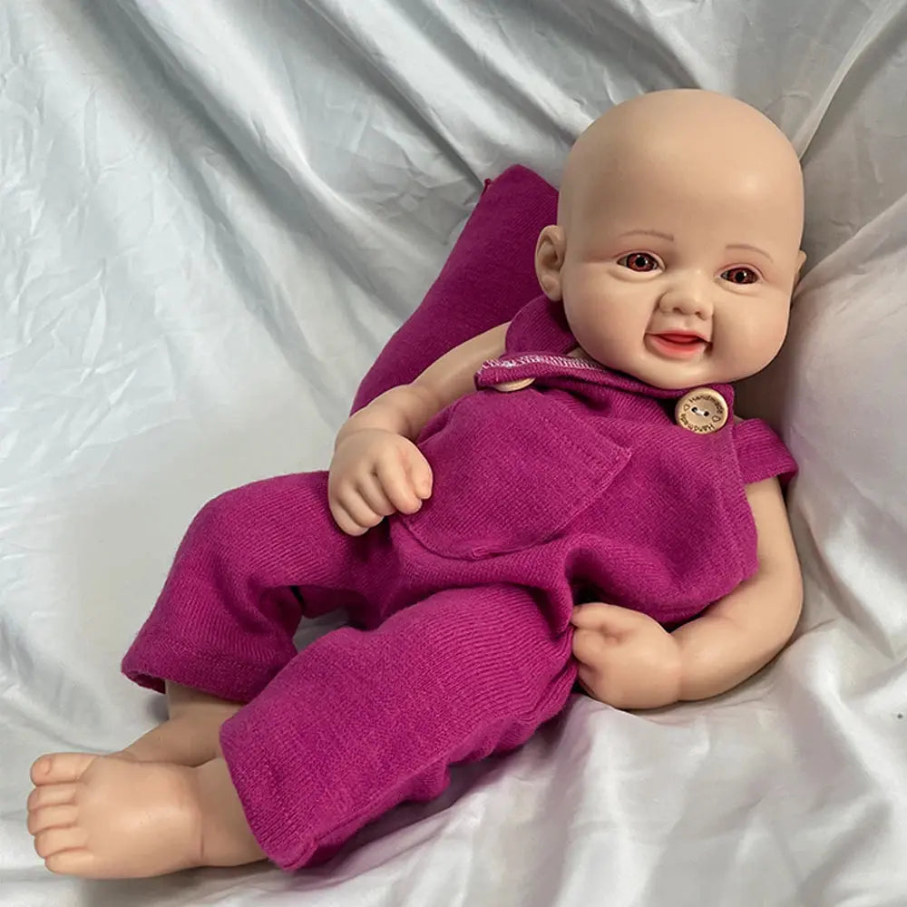 16Inch Preemy Girl 100% Soild Platinum Silicone Reborn Baby Doll Soft Waterproof Newborn Companion Collector Toys Gift lifelikesiliconereborns.com