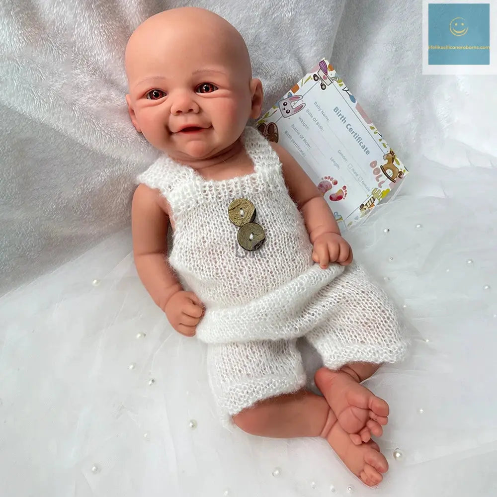 16" Cuddly Full Body Platinum Silicone Reborn Baby Girl Handmade Artist Paint Soft Washable Rebirth Doll Christmas Gift lifelikesiliconereborns.com