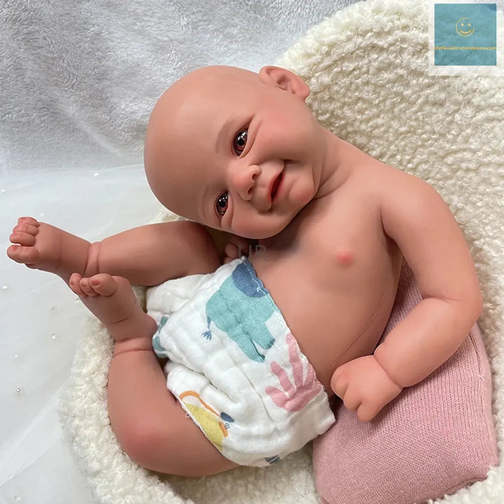 16" Cuddly Full Body Platinum Silicone Reborn Baby Girl Handmade Artist Paint Soft Washable Rebirth Doll Christmas Gift lifelikesiliconereborns.com