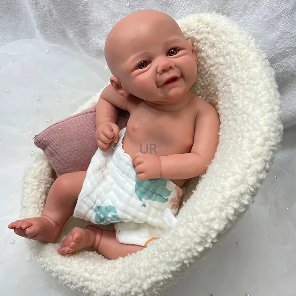 16" Cuddly Full Body Platinum Silicone Reborn Baby Girl Handmade Artist Paint Soft Washable Rebirth Doll Christmas Gift lifelikesiliconereborns.com