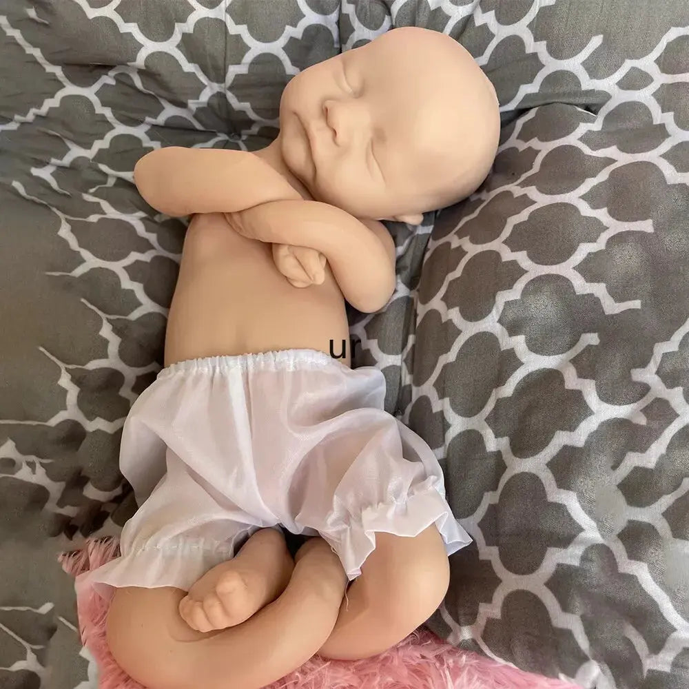17 Inch Strechable Super Soft Marshmallow Platinum Silicone Reborn Baby Doll Diy Unpainted Painted Spainish Boy Artificial lifelikesiliconereborns.com