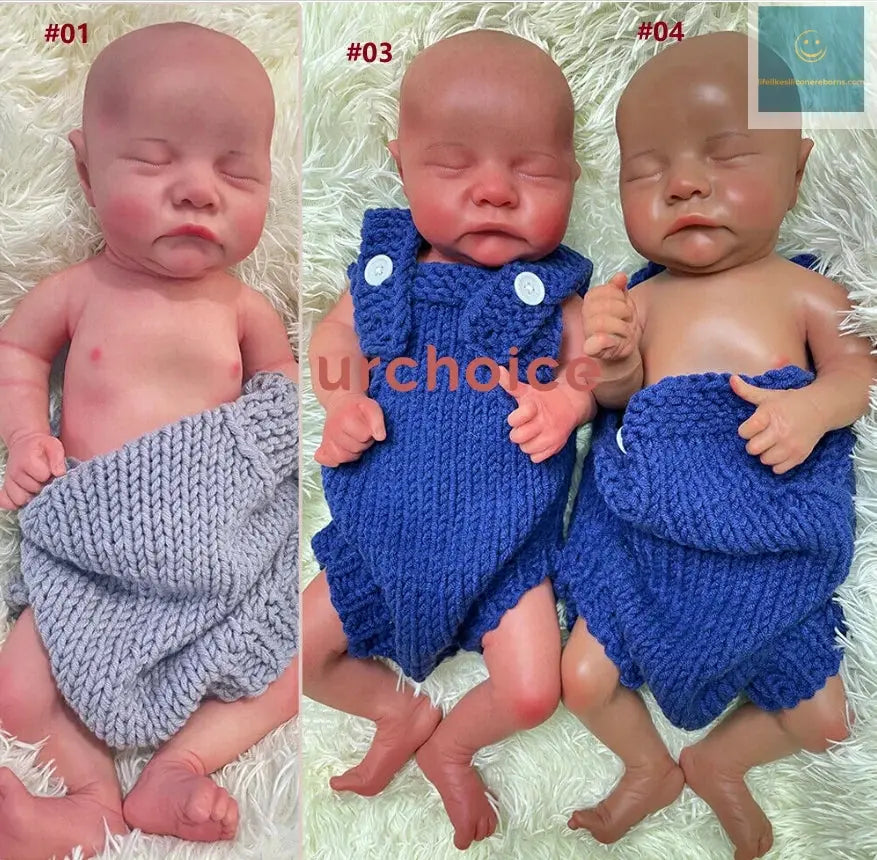 17 Inch Strechable Super Soft Marshmallow Platinum Silicone Reborn Baby Doll Diy Unpainted Painted Spainish Boy Artificial lifelikesiliconereborns.com