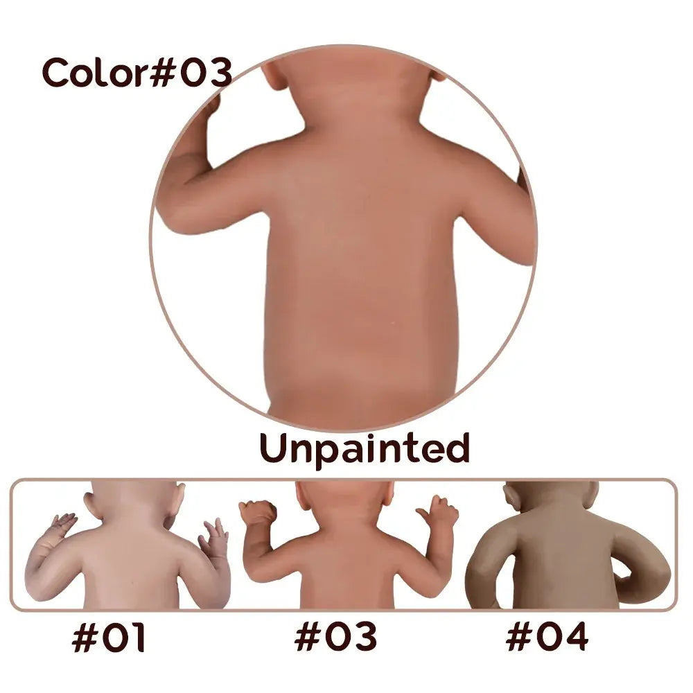 17 Inch Strechable Super Soft Marshmallow Platinum Silicone Reborn Baby Doll Diy Unpainted Painted Spainish Boy Artificial lifelikesiliconereborns.com