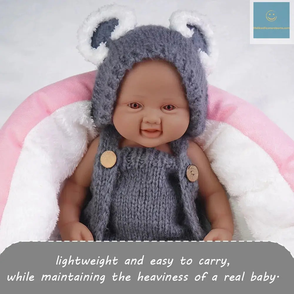 17.3-inch stunning smile with open eyes! Medical grade solid silicone reborn baby 2.4kg ultra realistic skin touch lifelikesiliconereborns.com