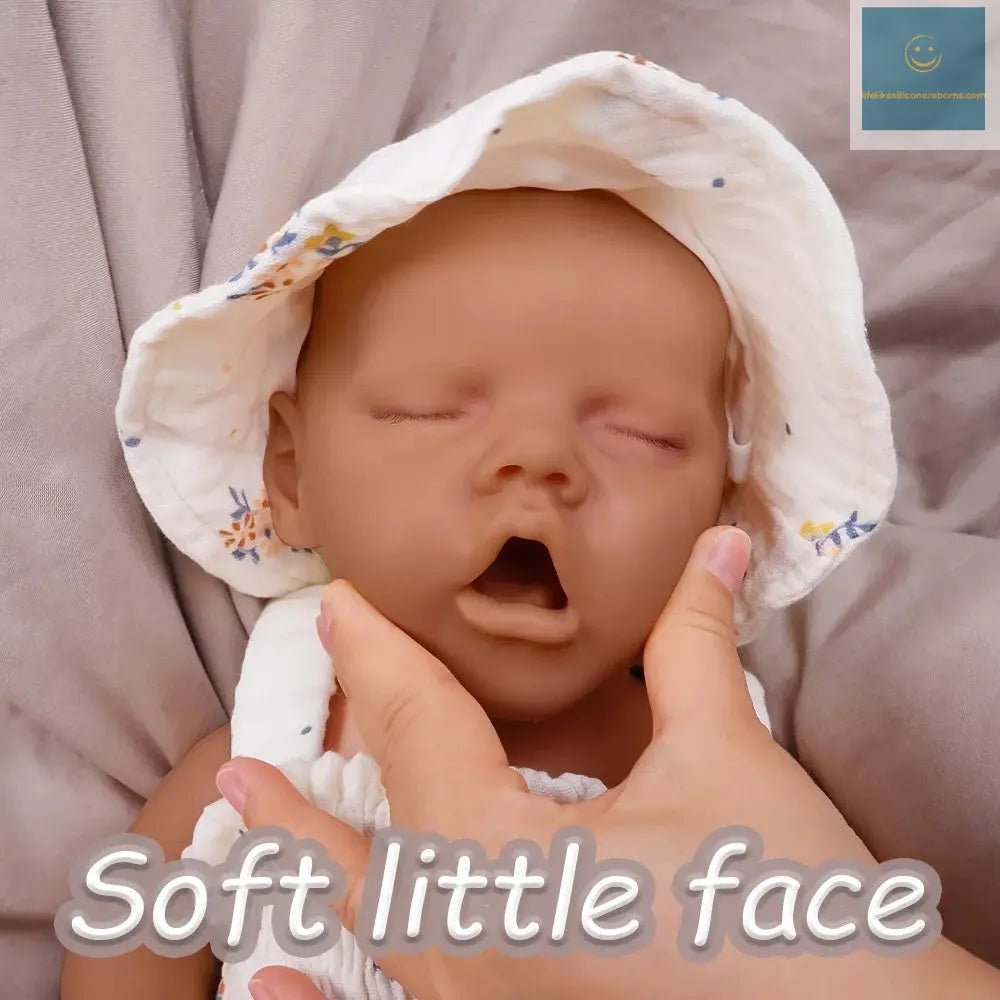 17.5-inch full body silicone lifelike sleeping baby, great value birthday gift for babies lifelikesiliconereborns.com