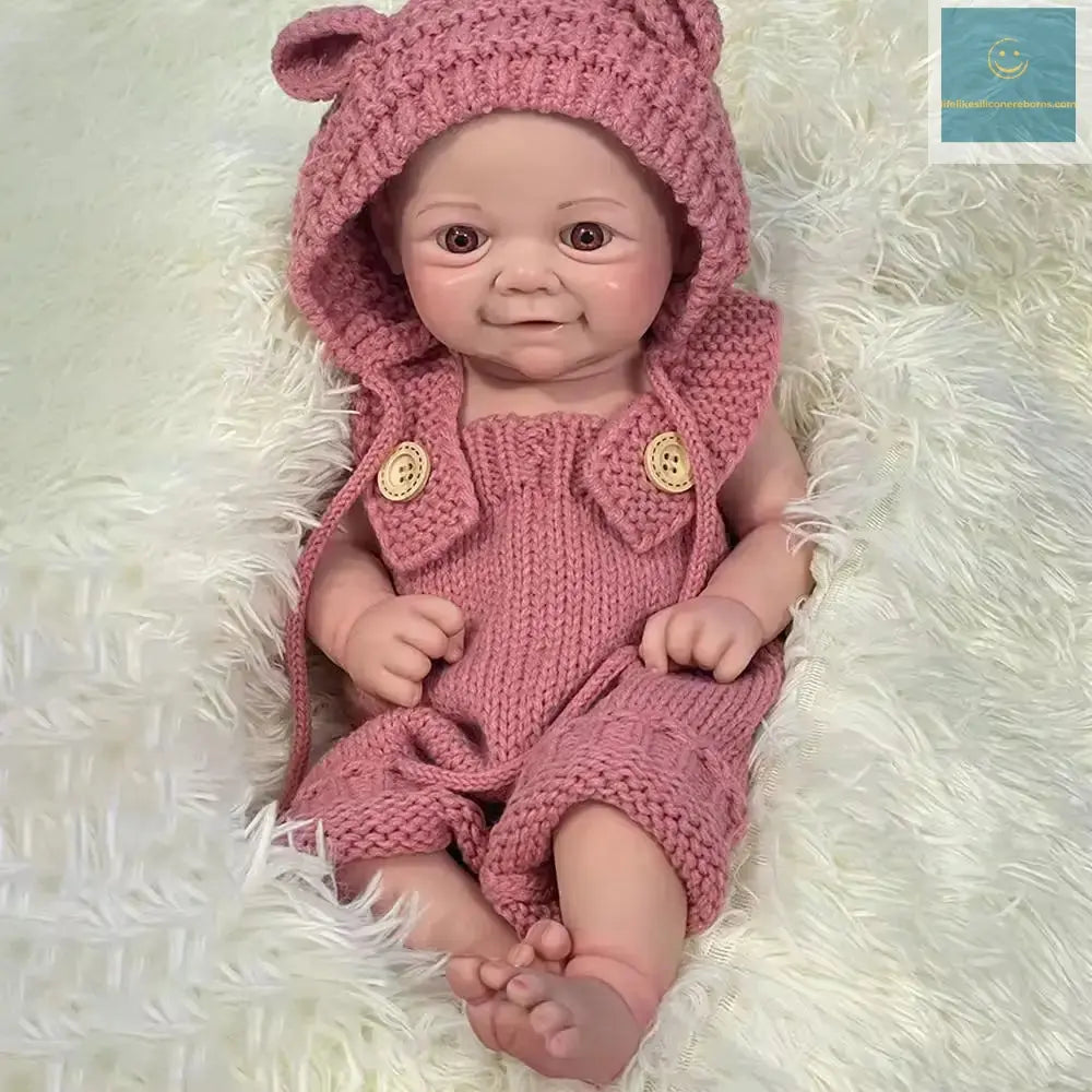 17Inch 43cm Handmade Painted Full Body Silicone Reborn Baby Soft Lifelike Newborn Flexible Reborn Girl Doll Collectibles Toys lifelikesiliconereborns.com