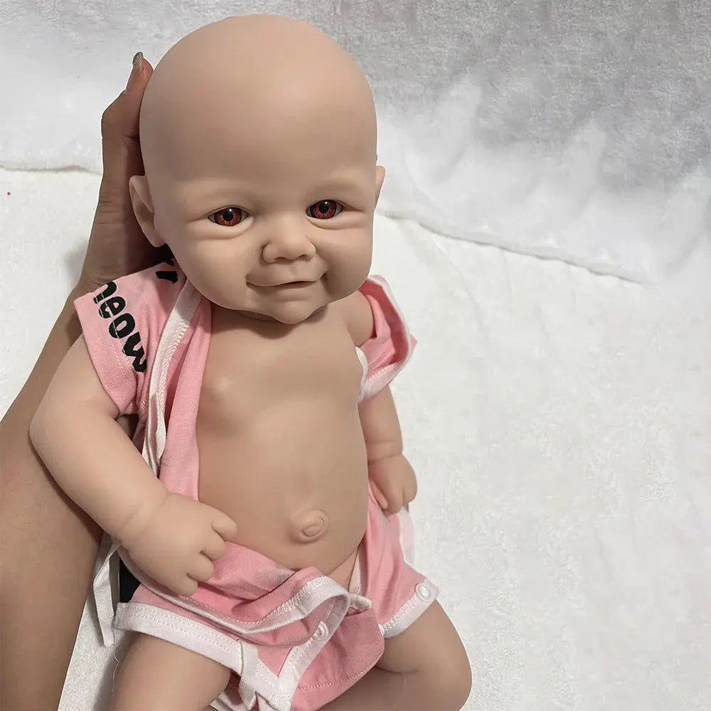 17Inch 43cm Handmade Painted Full Body Silicone Reborn Baby Soft Lifelike Newborn Flexible Reborn Girl Doll Collectibles Toys lifelikesiliconereborns.com