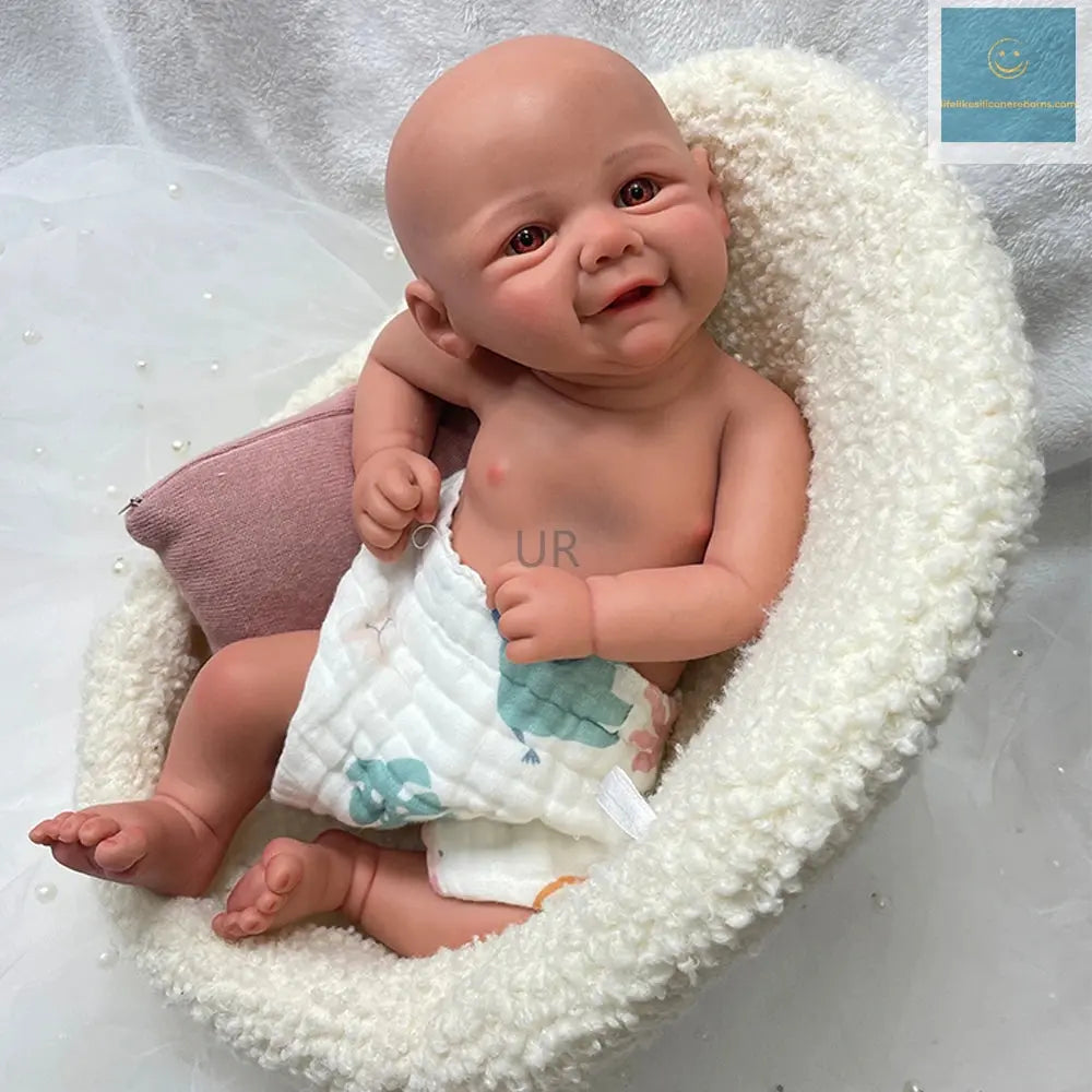 17Inch 43cm Handmade Painted Full Body Silicone Reborn Baby Soft Lifelike Newborn Flexible Reborn Girl Doll Collectibles Toys lifelikesiliconereborns.com