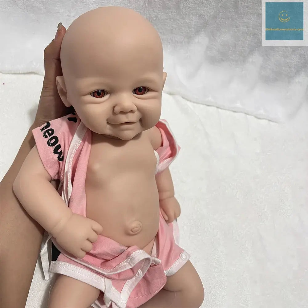 17Inch 43cm Unpainted Full Body Silicone Reborn Baby Girl Dolls Lifelike Newborn Bebe Soft Handmade Dolls for Children Gift Toys lifelikesiliconereborns.com
