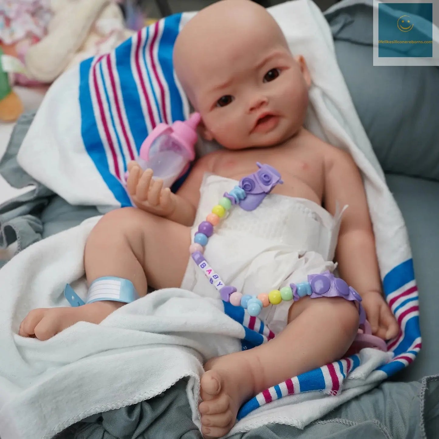 17" Micro Preemie Full Body Silicone Baby Doll "Harper"Lifelike Mini Reborn Doll Surprice Children Anti-Stress My Melody lifelikesiliconereborns.com