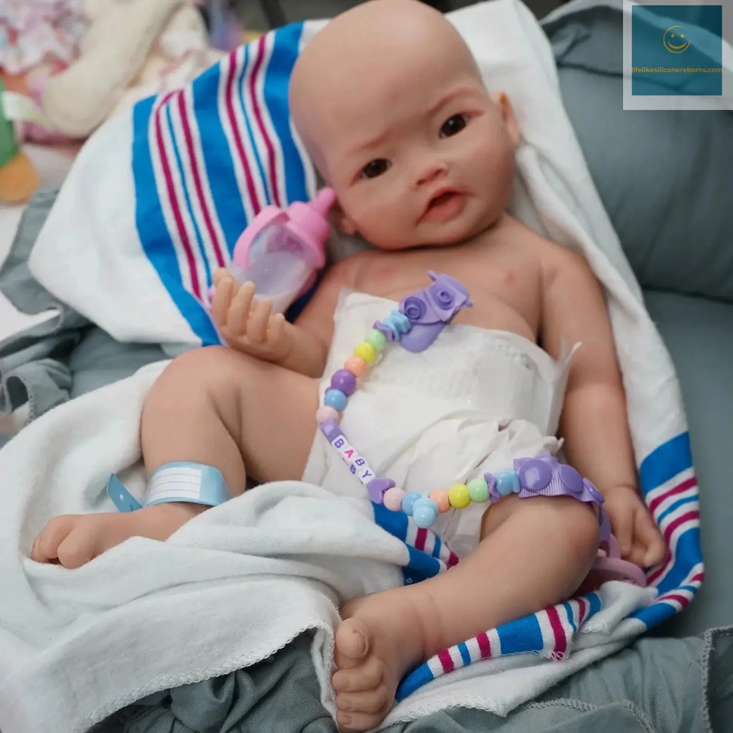 17" Reborn Baby Dolls Realistic Soft Silicone Newborn Baby Doll,Not Vinyl Dolls lifelikesiliconereborns.com