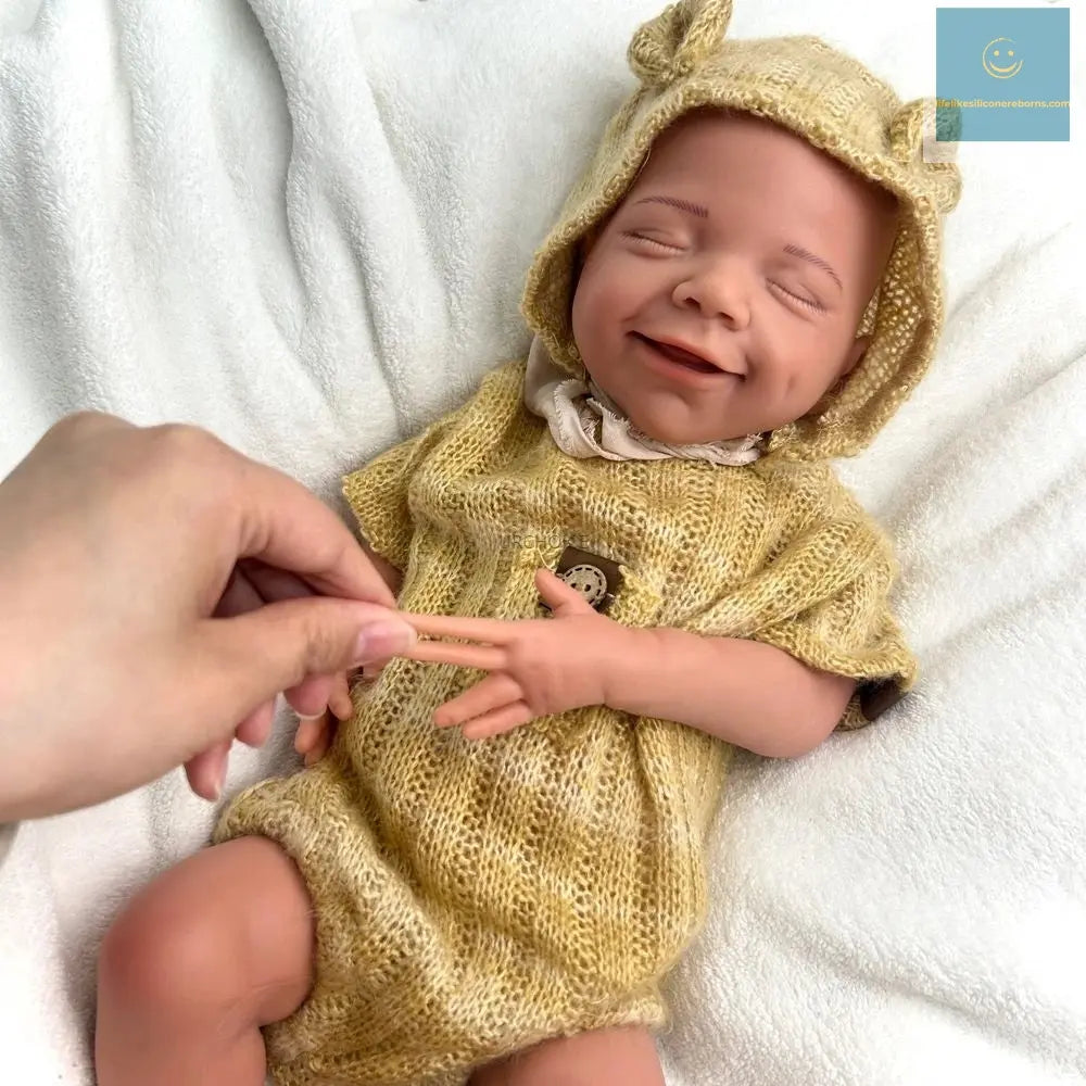 18Inch Lifelike Details Poseable Limbs Soft Silicone Reborn Baby Girl April Washable Doll for Teaching Parents-To-Be lifelikesiliconereborns.com