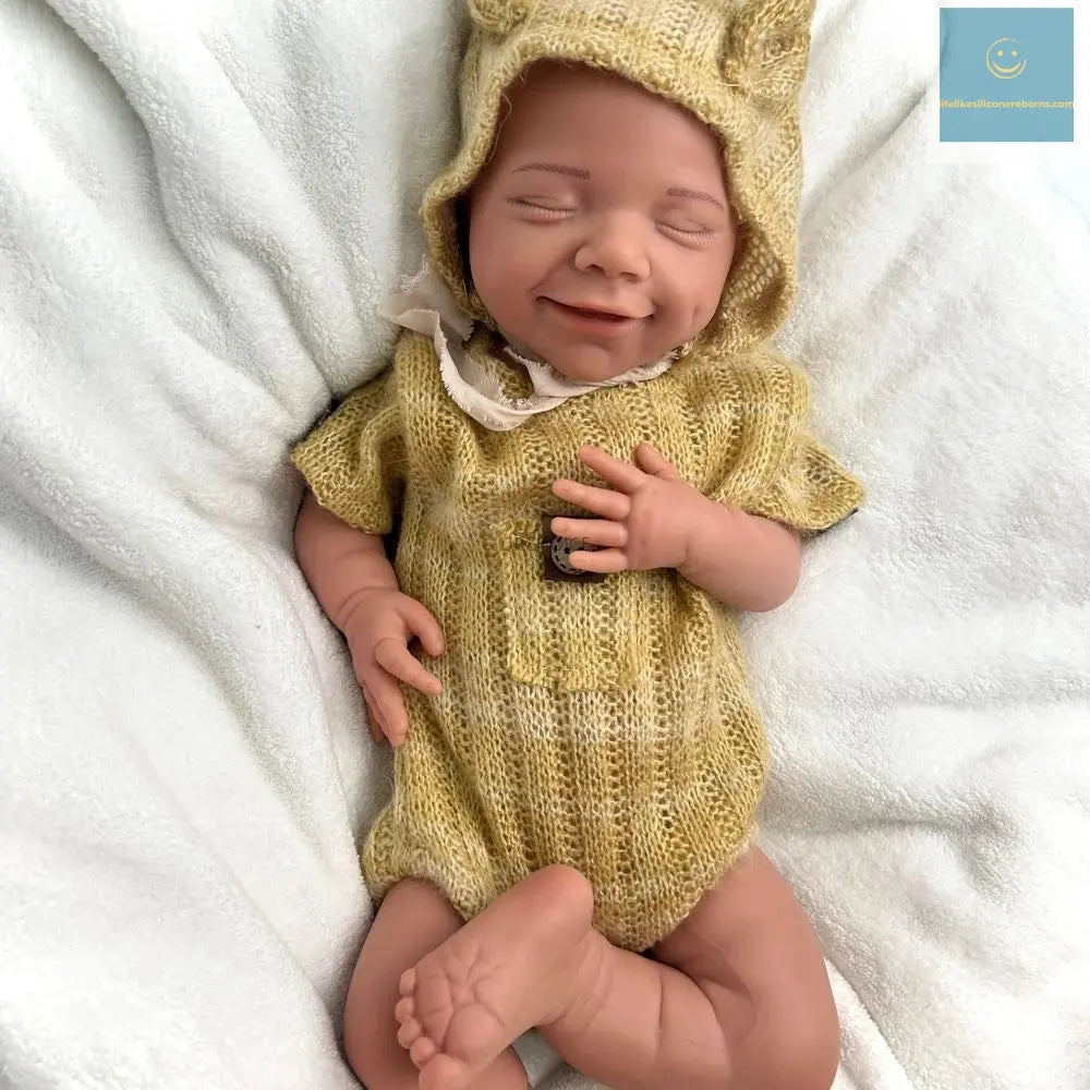 18Inch Lifelike Details Poseable Limbs Soft Silicone Reborn Baby Girl April Washable Doll for Teaching Parents-To-Be lifelikesiliconereborns.com