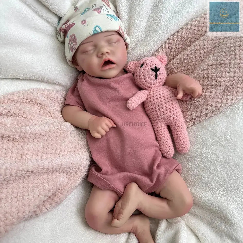 18Inch Lifelike Skin Detail Features Floppy Silicone Reborn Doll Weighted Washable Newborn Baby Girl for Education Collection lifelikesiliconereborns.com