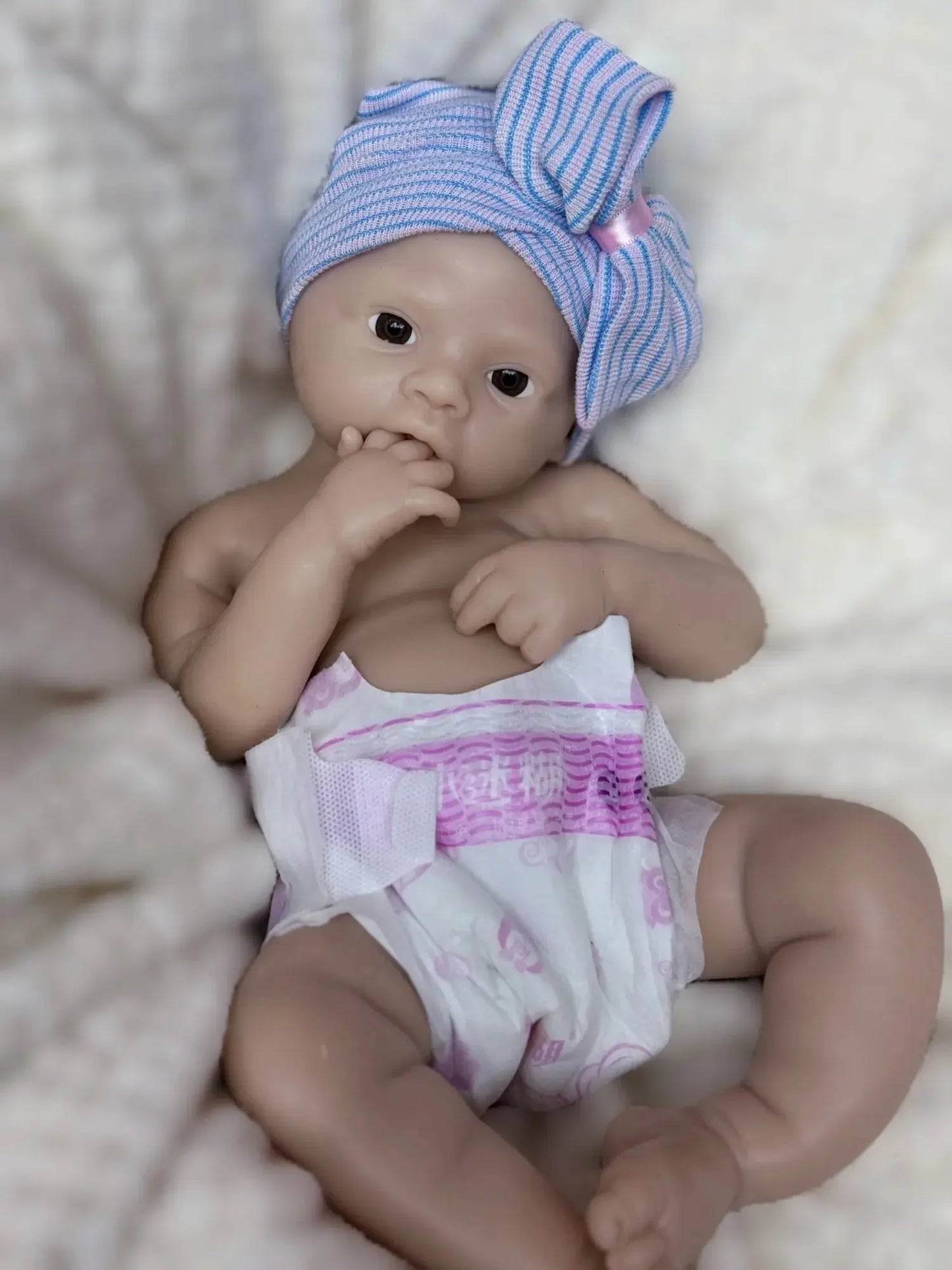 18Inch Open Mouth Meadow Bebe Unpainted Solid Silicone Bebe Girl Handmade Reborn Baby Doll Waterproof Newborn Doll Toy lifelikesiliconereborns.com