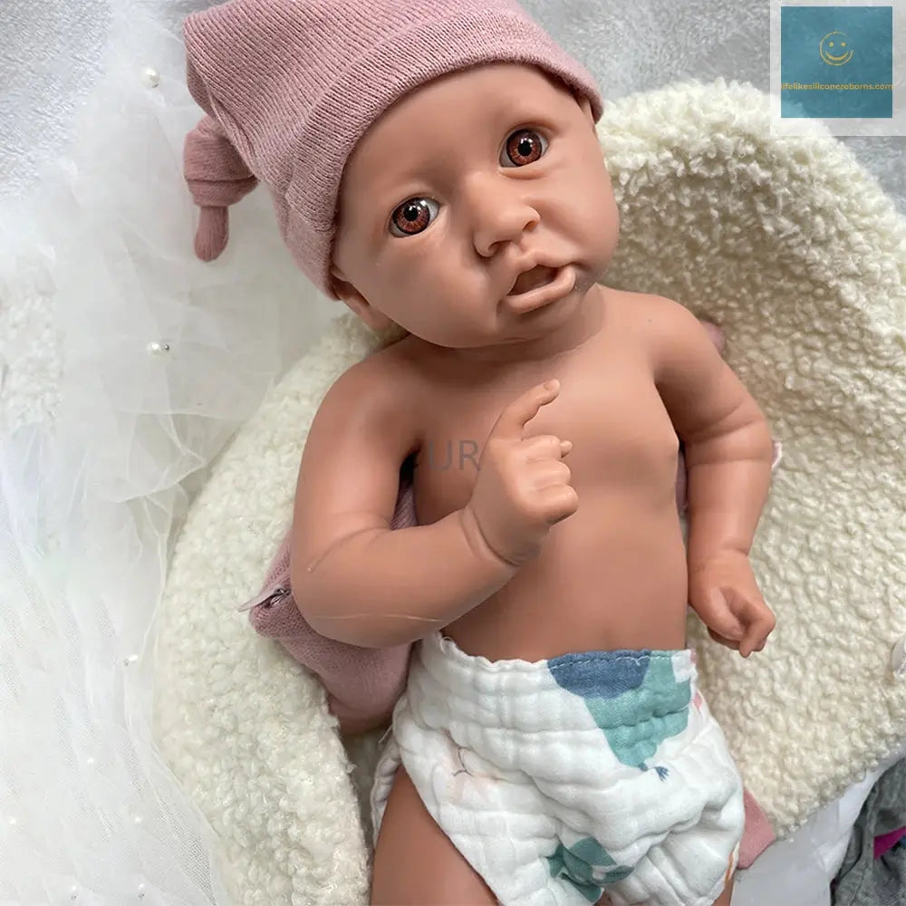18Inch Realistic Weight Handmade Silicone Reborn Baby Girl Doll Easy to Clean Ideal for Hobbyists Collectible Kids Toy lifelikesiliconereborns.com