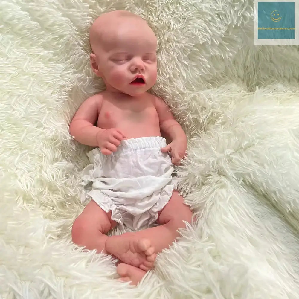 18" 100% Full Silicone Newborn Doll Soft Reborn Baby Girl Flexible 3D Skin Tone with Visible Veins Handmade Doll Anti-Stress Toy lifelikesiliconereborns.com