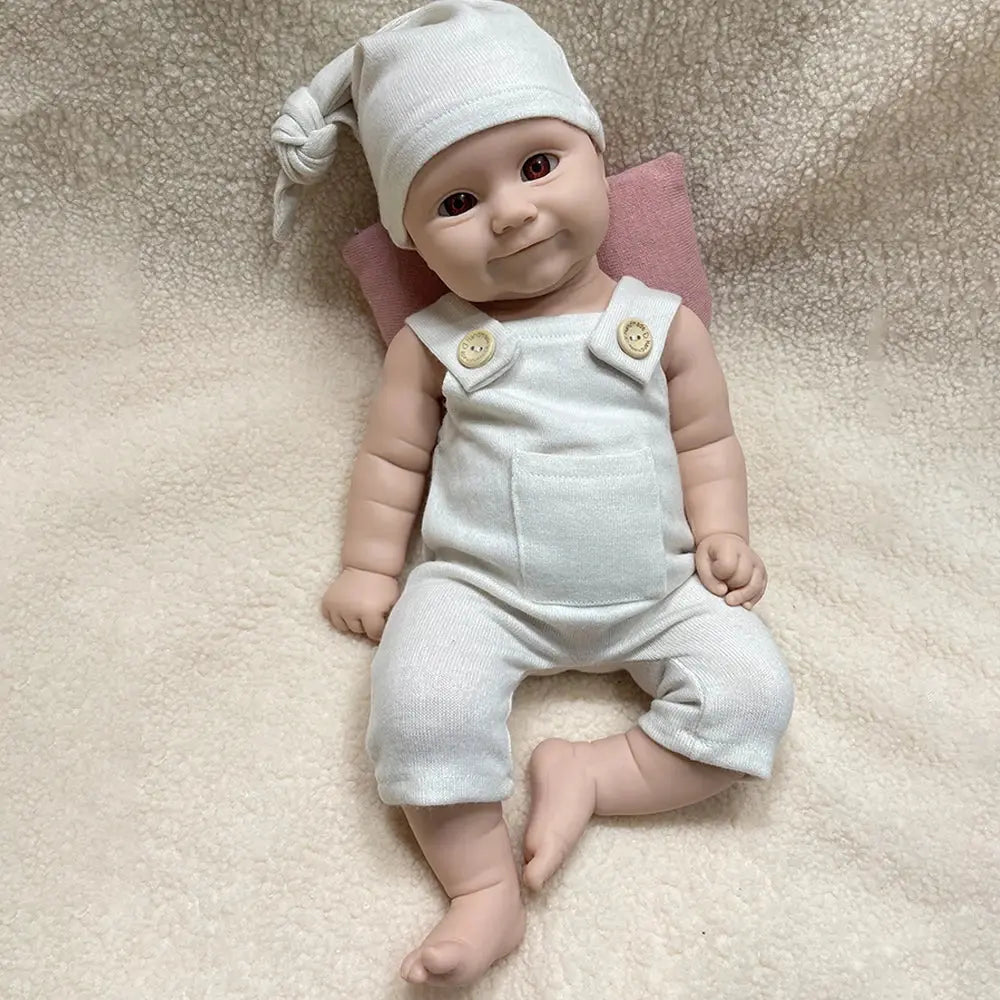 1:1 Full Body Soild Silicone Reborn Baby Girl Chubby 3.9kg 50cm Lifelike Newborn Doll Washable Handmade Bebe for Gift lifelikesiliconereborns.com