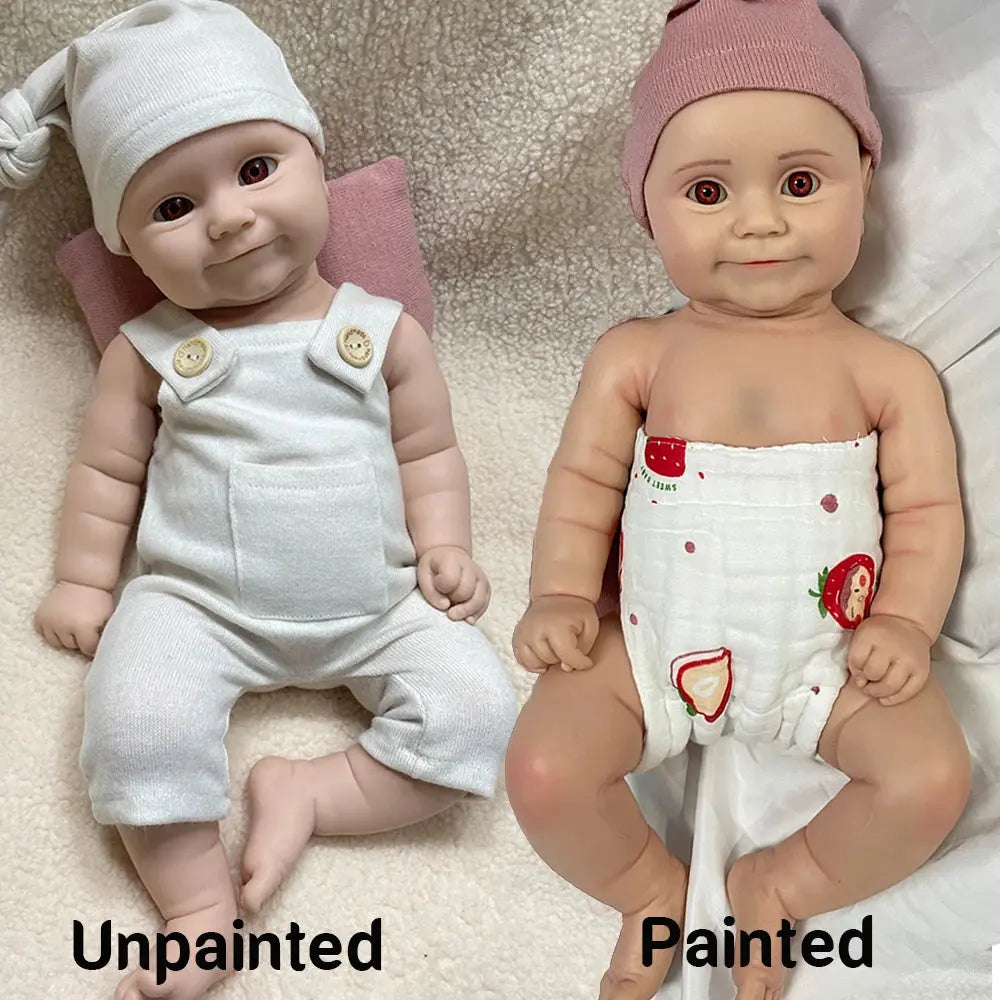 1:1 Full Body Soild Silicone Reborn Baby Girl Chubby 3.9kg 50cm Lifelike Newborn Doll Washable Handmade Bebe for Gift lifelikesiliconereborns.com