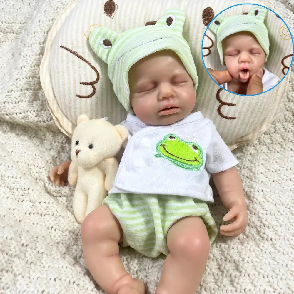 2 Options Mini 33CM Full Solid Silicone Reborn Baby Doll LouLou Girl Or Boy Washable Silicone Soft Body Birthday Christmas Gift lifelikesiliconereborns.com